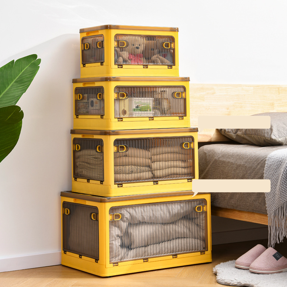 접이식 리빙박스 플라스틱 5면 오픈 폴딩박스 옷 수납 정리함 수납함 S사이즈