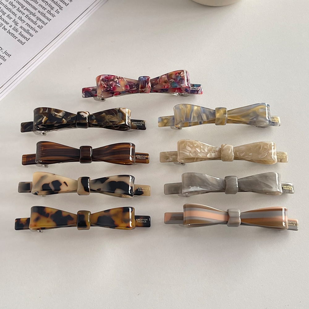 프랑스핀 리본자동핀 반묶음 빼빼로핀 명품헤어핀 삔 creationfrance 제품 이미지