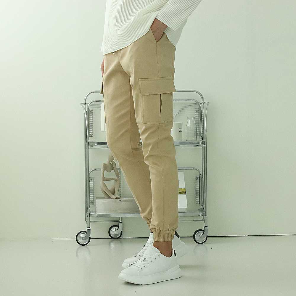 카고조거팬츠 남자조거팬츠 밴딩 면 기모바지 이미지 4