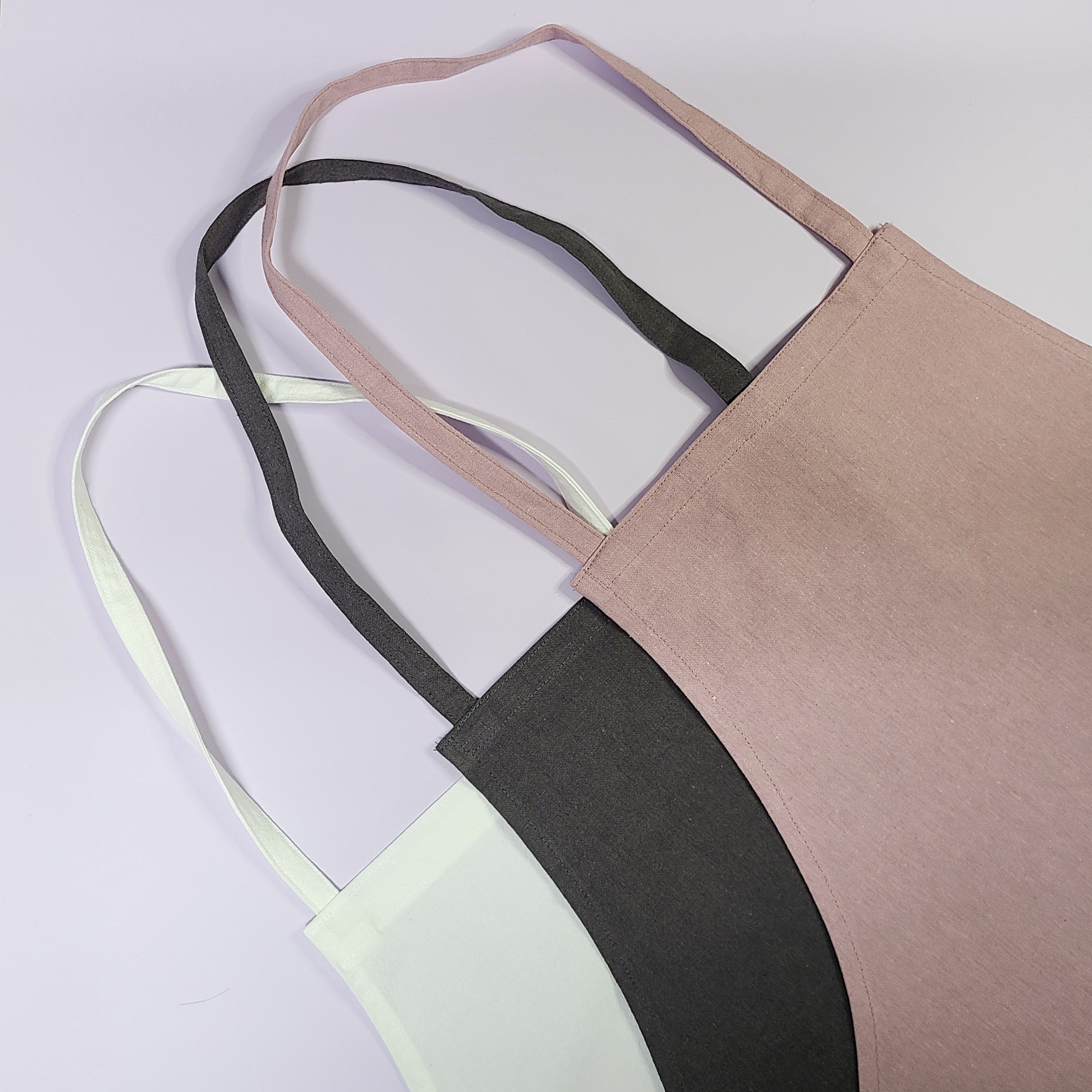 엄마의주머니 카페 공방 린넨 목걸이형 롱 앞치마 천아트반제품