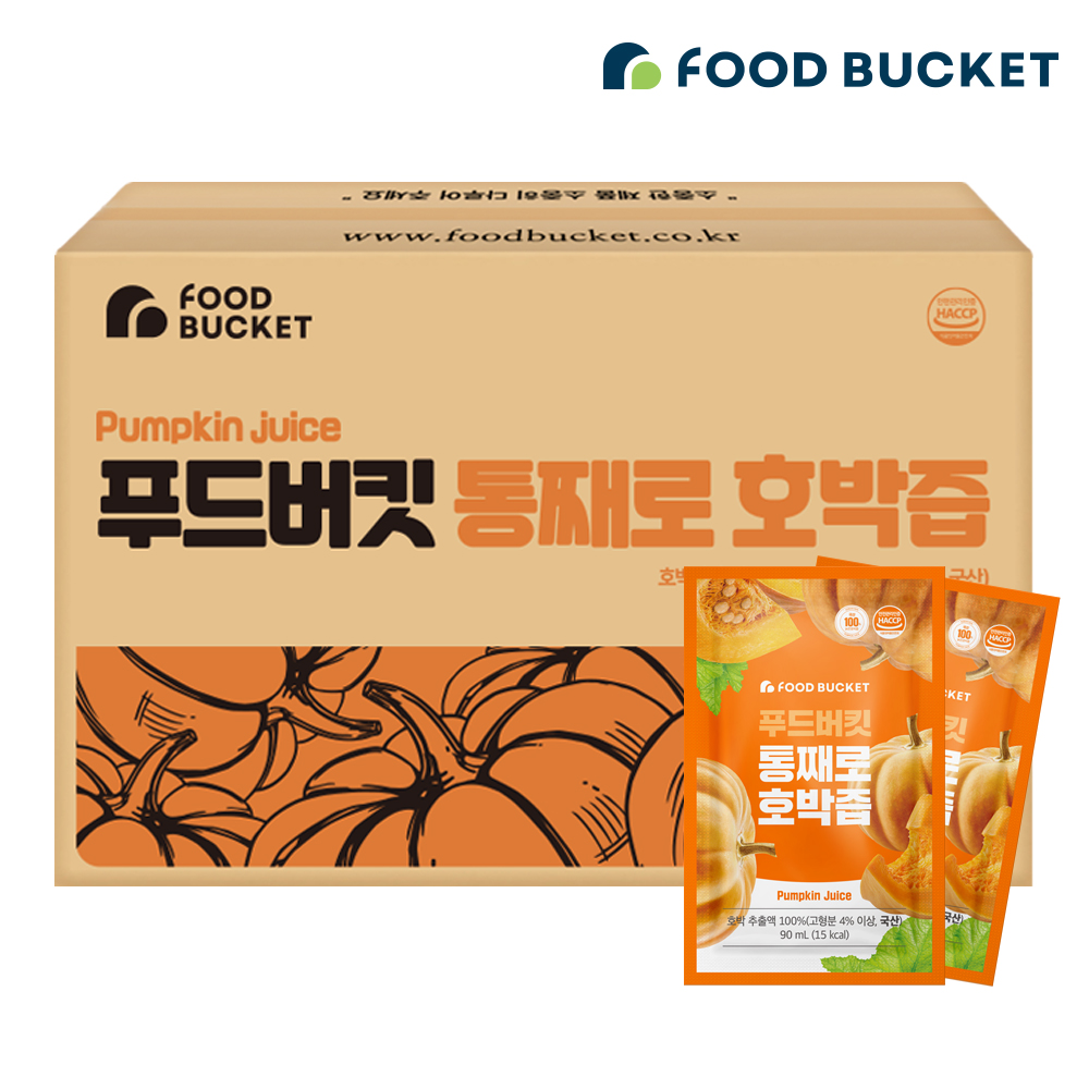 푸드버킷 저온가공 국산호박100% 늙은 호박즙 100포, 1개