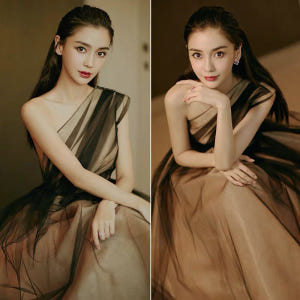 원숄더 스냅촬영 이브닝드레스 연주회 연회 시상식 파티 셀프웨딩블랙드레스 착용 후기 | 사이즈/핏 총정리 - 상품 이미지 4