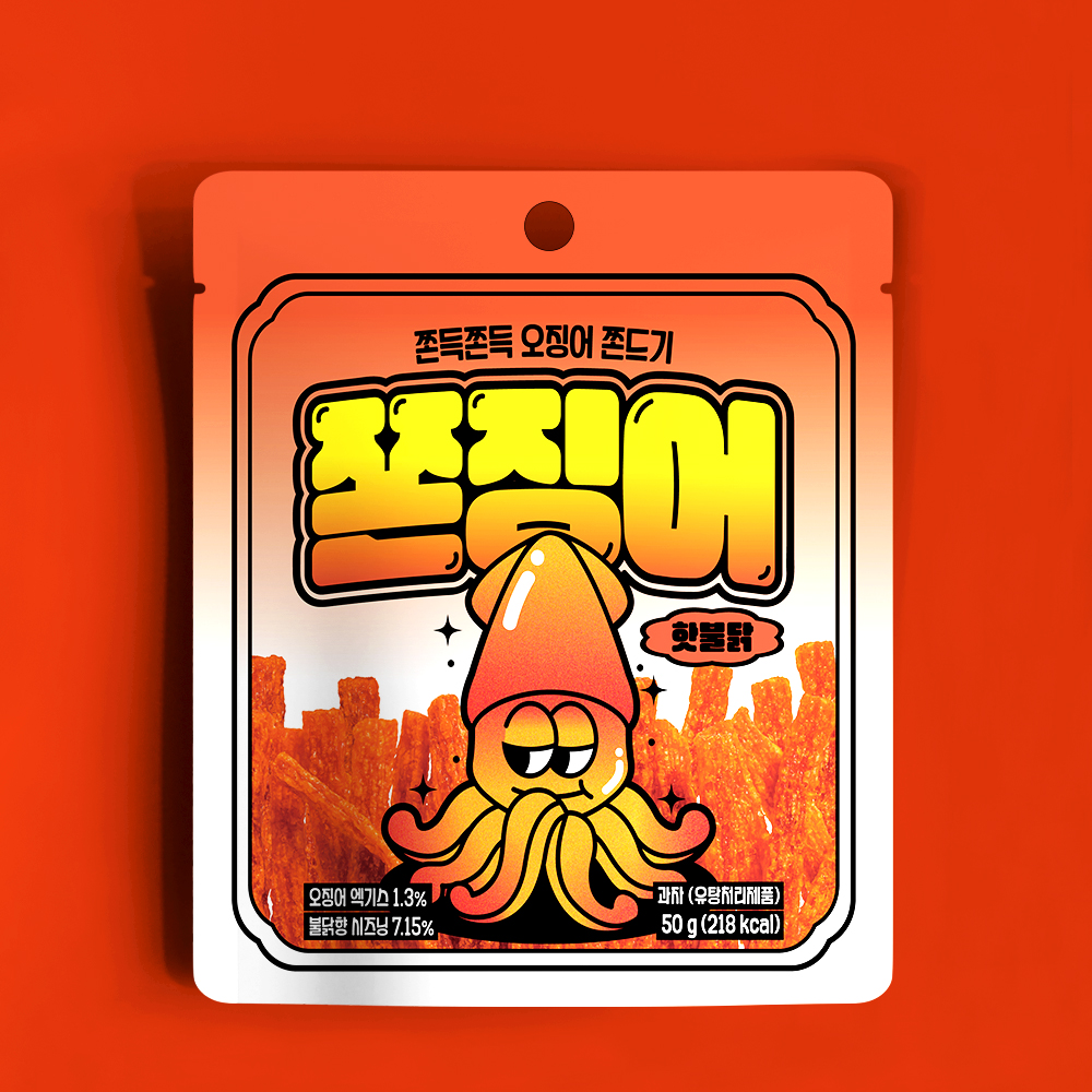 쫀슐랭 쫀징어 50gx8봉 쫀득쫀득 오징어맛 쫀드기 별미간식 맥주안주 오리지널 핫불닭 - 상세 이미지 3