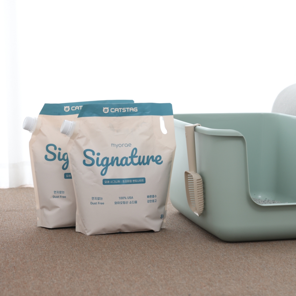 캣츠태그 묘래시그니처 고양이모래 벤토나이트 8kg 1개 와이오밍