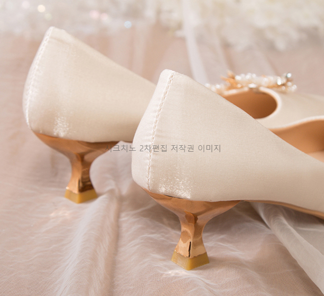 (이벤트235,240) 아로브 2cm 새틴 결혼식 통굽 웨딩 플랫 슈즈 1color 상세 이미지 27