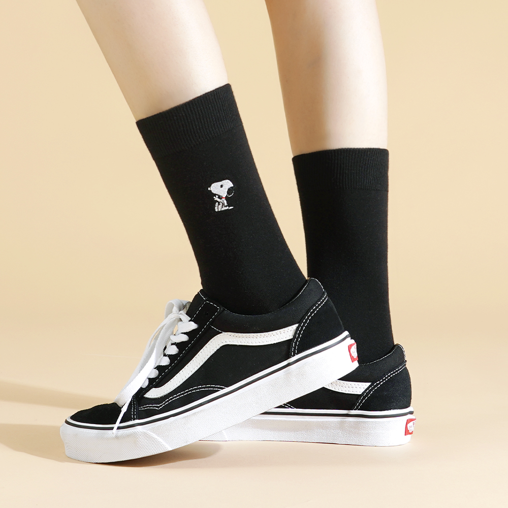 삭피엔스 피너츠 스누피 캐릭터 프리미엄 자수 양말 3켤레 선물세트(22-26cm) 우드스탁 N배송