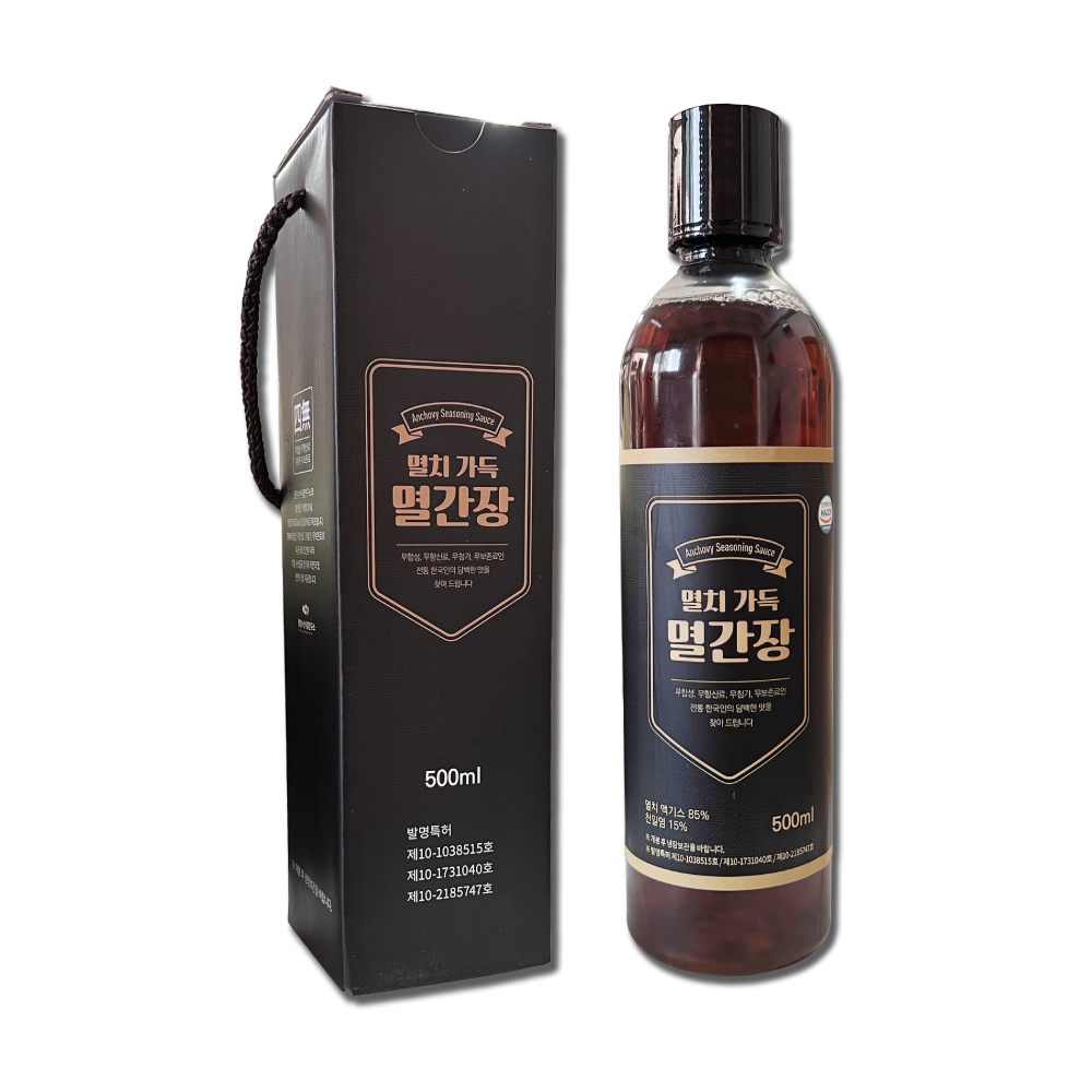천기누설, 통영 멸치가득 멸간장500ml 저염 멸치어간장 양념 소스로 - 메인 이미지