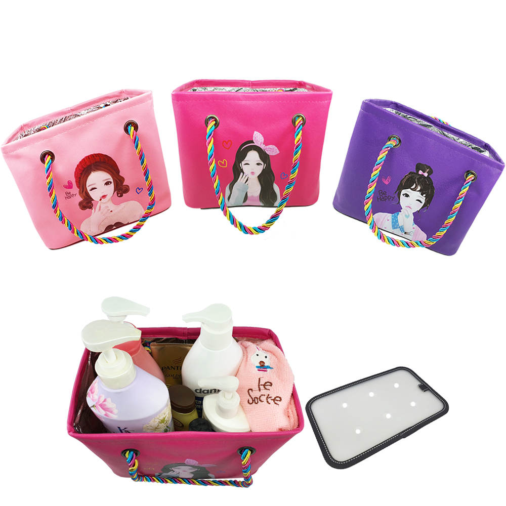 뷰레이터닷컴 해피걸 물빠지는 목욕가방 스파백 목욕탕 사우나 가방 받침대포함