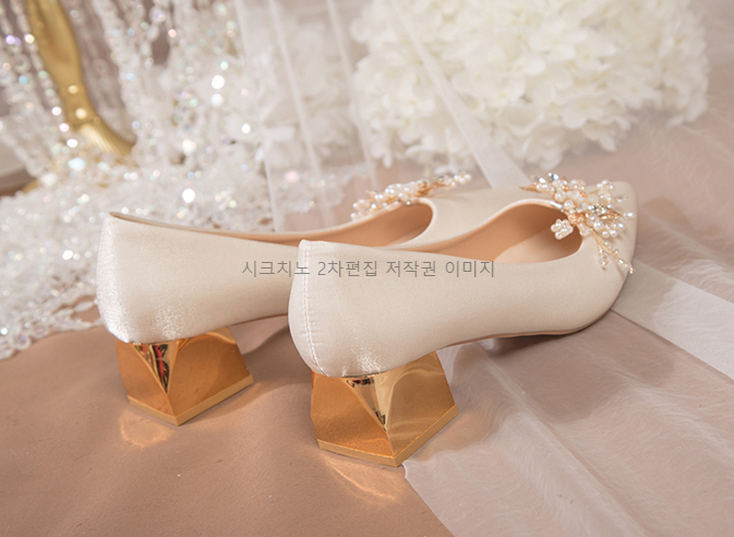(이벤트235,240) 아로브 2cm 새틴 결혼식 통굽 웨딩 플랫 슈즈 1color 상세 이미지 29