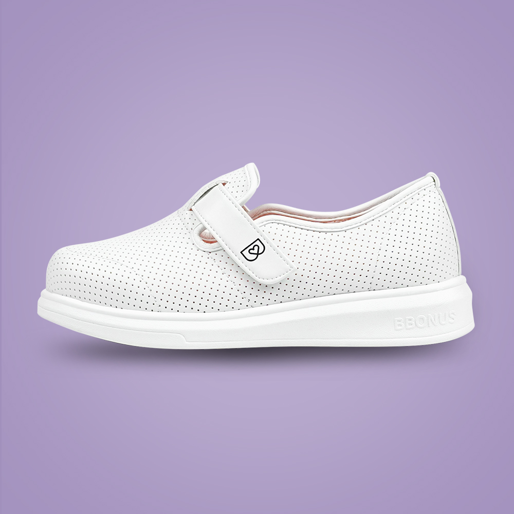 뽀너스 딥쿠션 스니커즈 화이트 간호화 운동화 기능성 간호사 근무화 알바 편한 신발