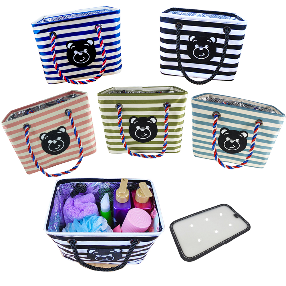 뷰레이터닷컴 곰돌이(S) 물빠지는 목욕가방 스파백 목욕탕 사우나 가방 받침대포함