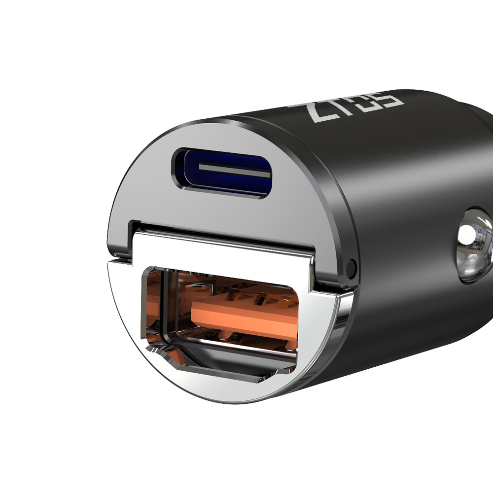 지토스 45W PD USB A타입 C타입 듀얼포트 미니 차량용 핸드폰충전기 매립 고속시거잭 - 상세 이미지 5