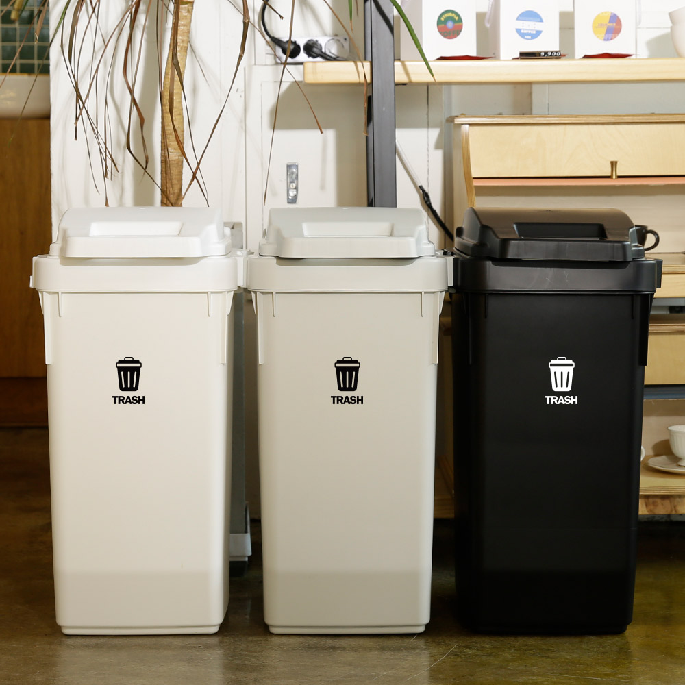 [도착보장] 캡틴 가정용 재활용 분리수거함 60L 대용량 분리수거통 쓰레기통