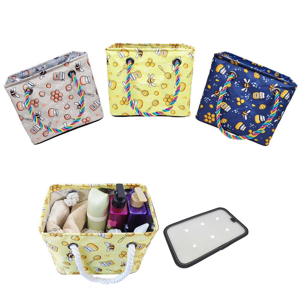 뷰레이터닷컴 허니비 물빠지는 목욕가방 스파백 목욕탕 사우나 가방 받침대포함