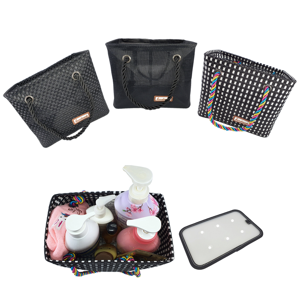 뷰레이터닷컴 사각매쉬 물빠지는 목욕가방 스파백 목욕탕 사우나 가방 받침대포함