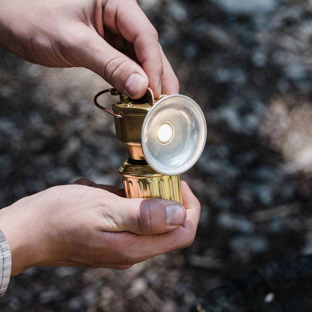 베어본즈 마이너스 광부 랜턴 감성 캠핑 LED 조명 황동 라이트