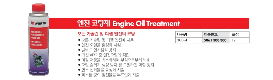 뷔르트 엔진 코팅제 오일 보호제 자동차 디젤 가솔린 첨가제 - 상세 이미지 3