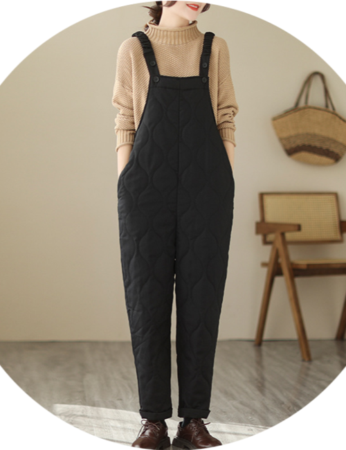 램스 누빔 멜빵 바지 - 상세 이미지 3