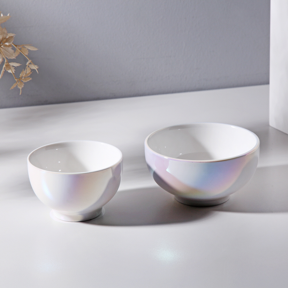 SSGP 오로라 홀로그램 펄 도자기 디저트 카페 플레이트 / 공기 10.5cm - 상세 이미지 3
