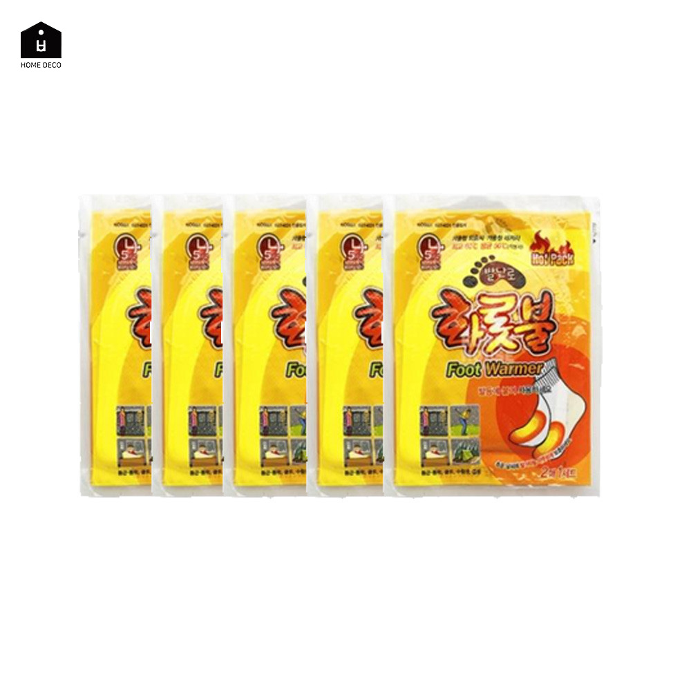 화롯불 붙이는 발 핫팩 파스형 양말 발등 핫팩 X 5개