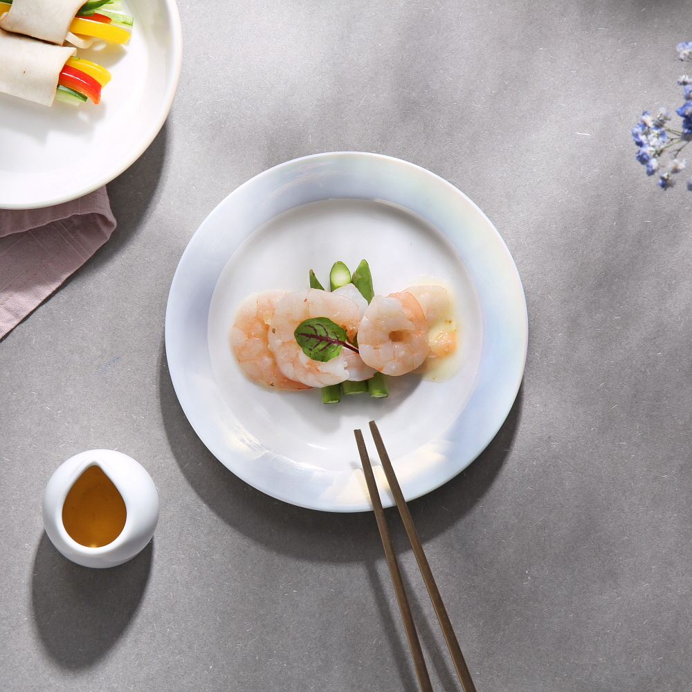SSGP 오로라 홀로그램 펄 도자기 디저트 카페 플레이트 / 1개, 15cm, 브래드접시 - 상품 이미지