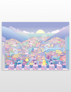 [ 보라보라 부산 감천문화마을 ] 일러스트 포스터