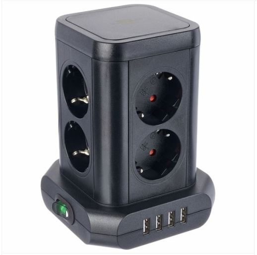 [Brennenstuhl]브레넨스툴 소켓 타워 8구 USB - 상품 이미지