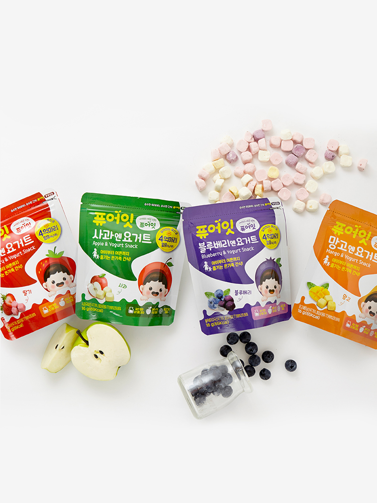 퓨어잇 동결건조 아이과자 과일엔요거트 큐브 4가지맛 유아 간식