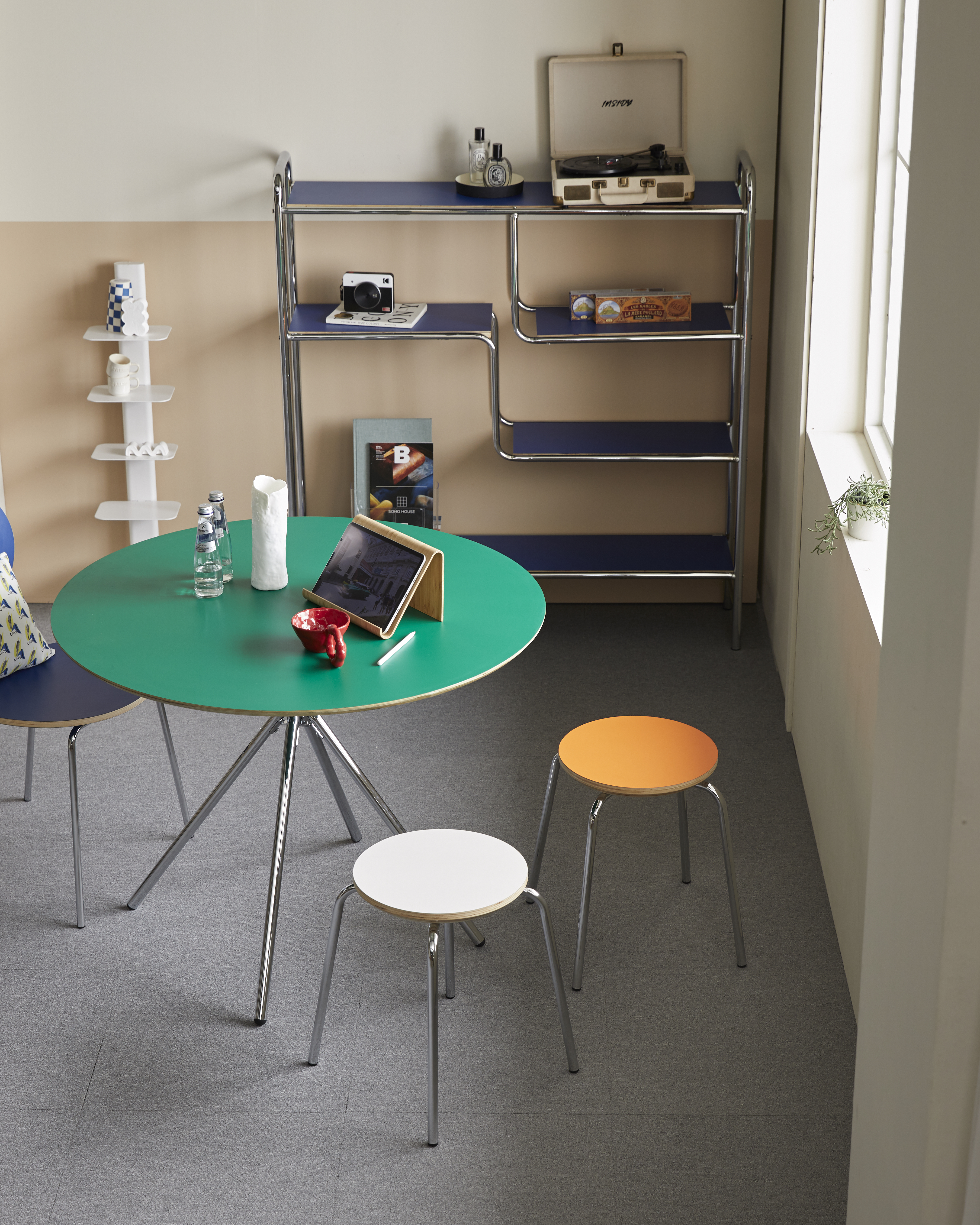 16피스 ZWJ 미드센츄리 다이닝 선반 장식장 협탁 테이블 수납장 케비넷