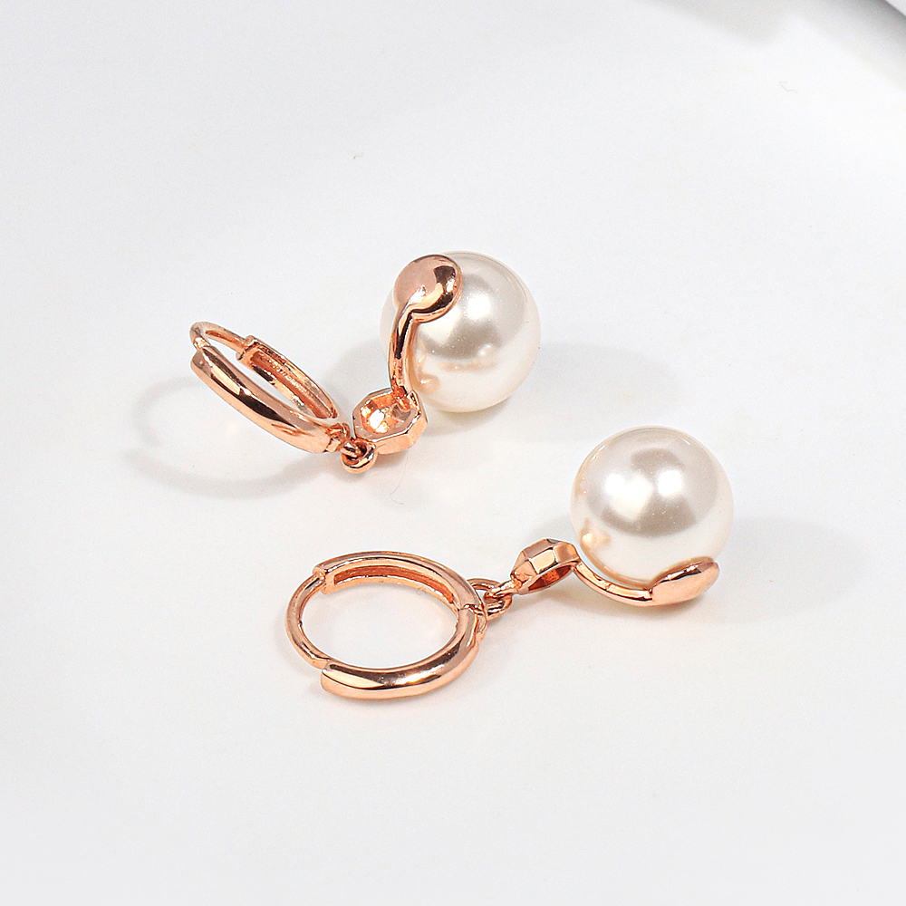 모던 드롭 진주 원터치 귀걸이 데일리 혼주 한복 여자 친구 선물 14K