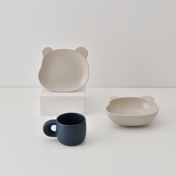 에라토 벌룬테디 홈카페 머그 플레이팅 접시 볼 2인 6P 선물세트