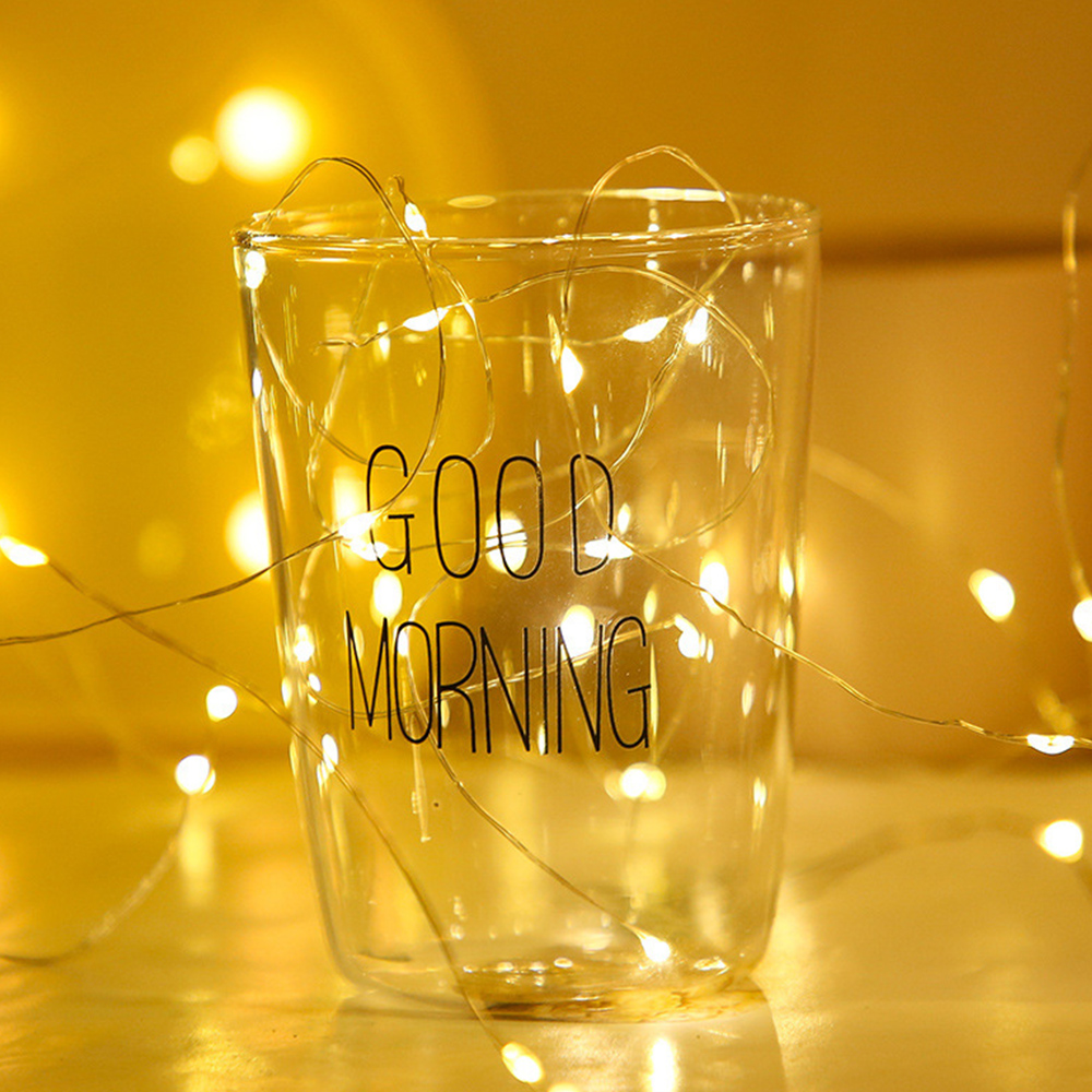 와이어 전구 LED 트리 장식 크리스마스 커튼 줄 조명 반딧불 전구 USB 5M 지속형