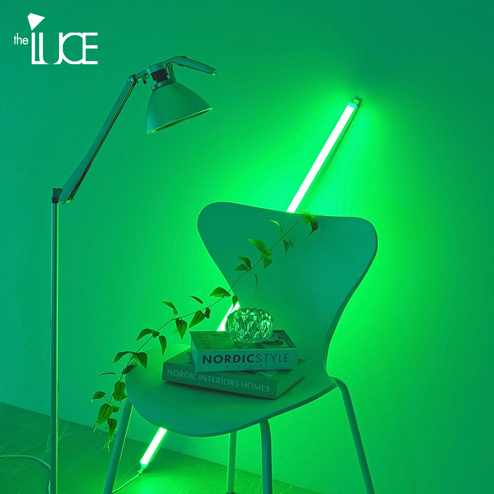 LED T5 네온바 간접조명 컬러 라인 조명 네온 파티 라이트바 블루 300 5W : 더루체조명