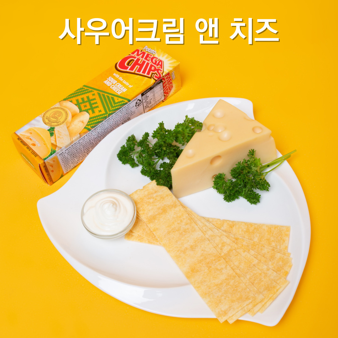 감자칩 포테이토칩 포테이토 메가칩스 사우어크림 앤 치즈 100g 이미지 7