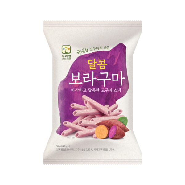 [우리밀] 달콤보라구마 1박스(20개입) 고구마스낵 [서울샵] - 상품 이미지