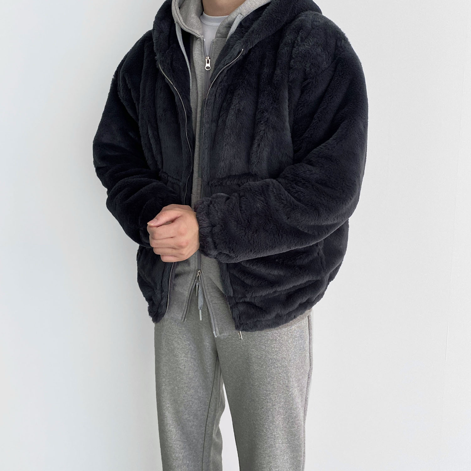 [SET]탄탄 투웨이 후드집업+밍크 패딩 후드집업 이미지 4