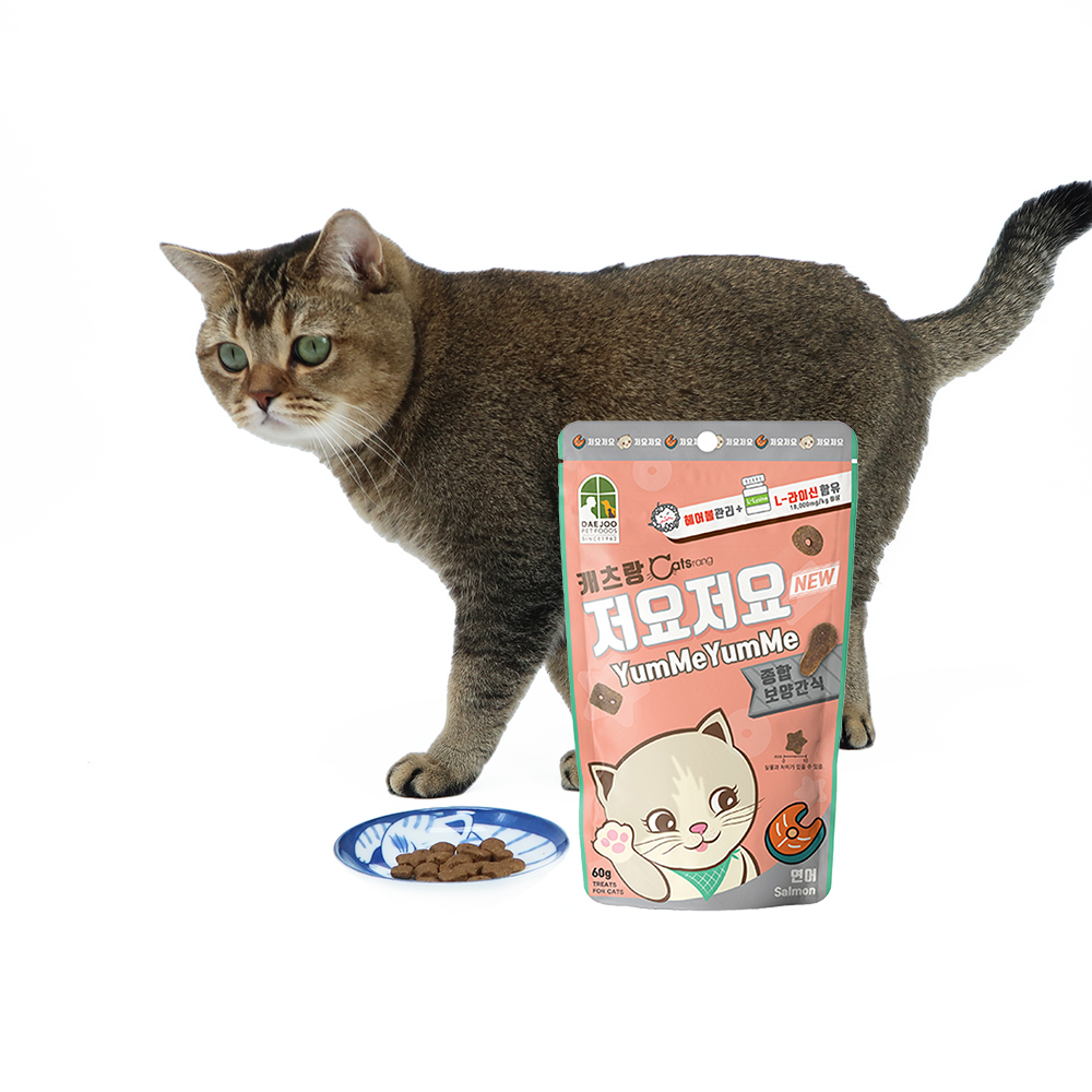 캐츠랑 저요저요 고양이 간식 이빨과자 연어, 60g, 1개 - 상세 이미지 3