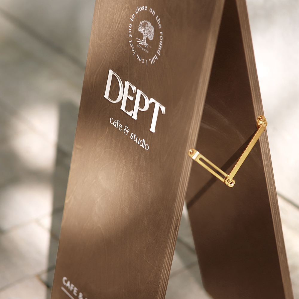 나무입간판 원목 목재 우드 카페 가게 매장 입구간판 A형 배너 제작 테이블사각 20x25 이미지 8