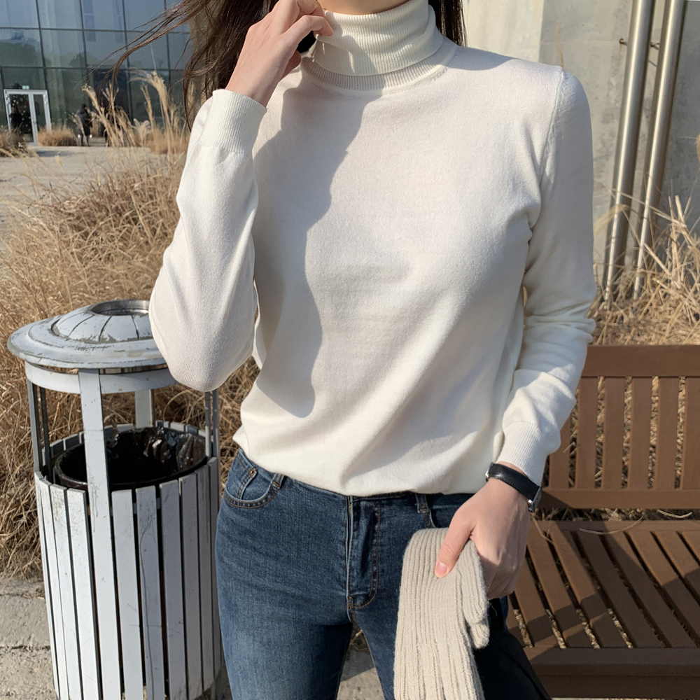 겨울 슬림 스판 밴딩진 여자기모청바지 일자 스키니진 진청바지 여성 청바지 진청 데님 팬츠 이미지 3