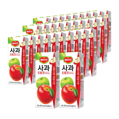 누구나조아 델몬트 사과 드링크 190ml 32팩 - 상품 이미지