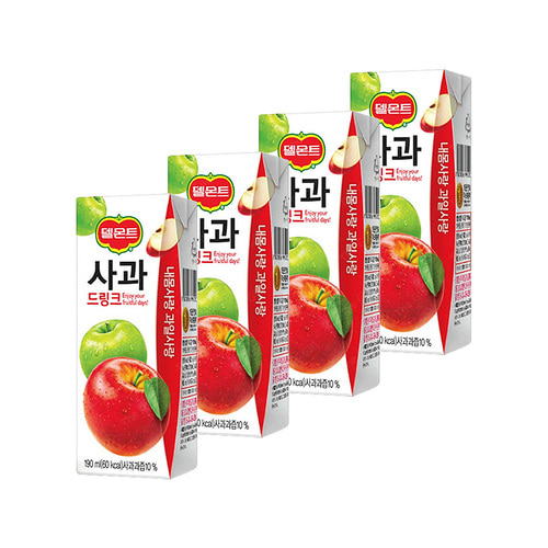 델몬트 사과드링크190ml 4팩 - 상품 이미지