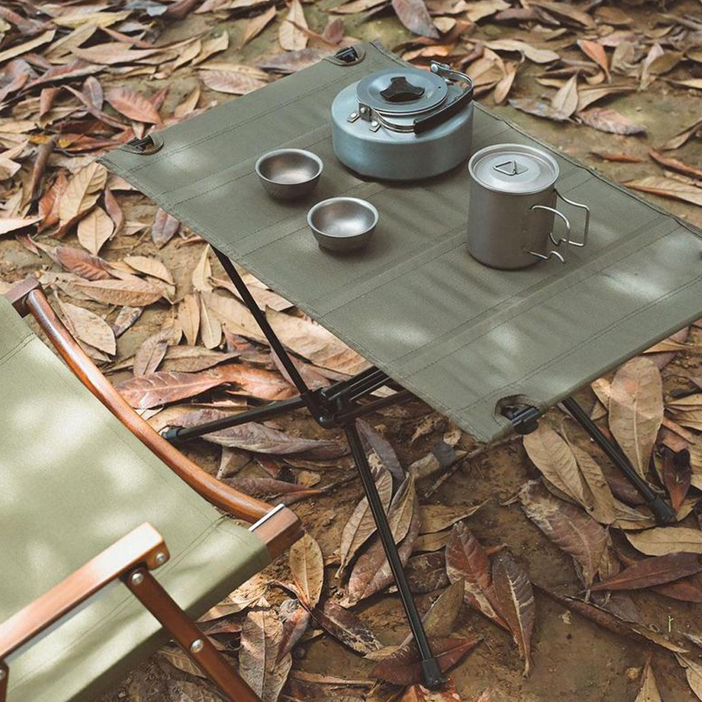 백팩킹용 초경량 테이블 800g 등산테이블 카키 (그린) 미니멀 메쉬망 포함 - 상세 이미지 3