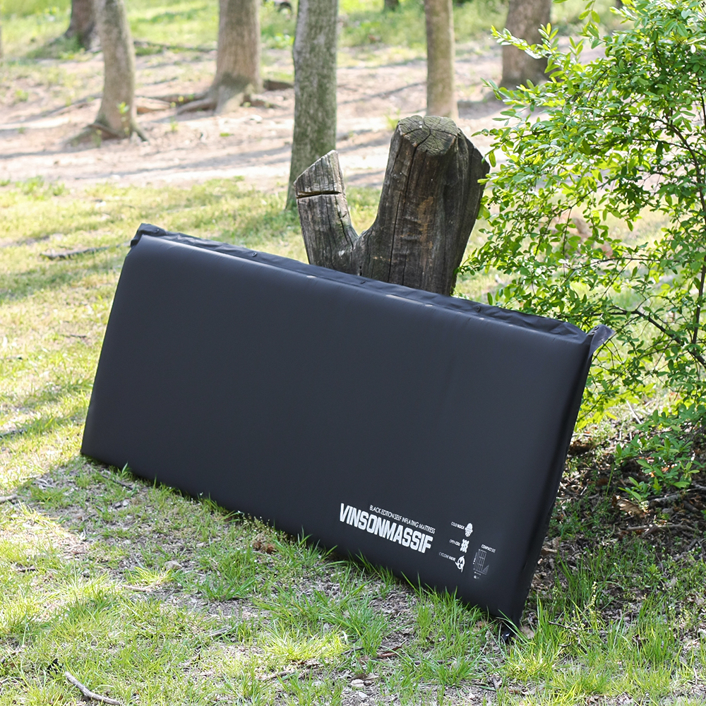 빈슨메시프 프리미엄 자충매트 캠핑 차박 피크닉 휴대용 에어 캠핑매트 싱글, 8cm, 블랙