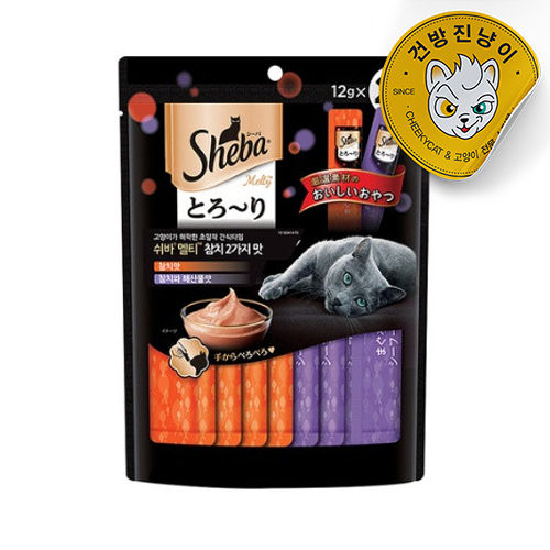 쉬바 멜티 고양이간식 참치 2가지맛12g(20개입) - 상품 이미지