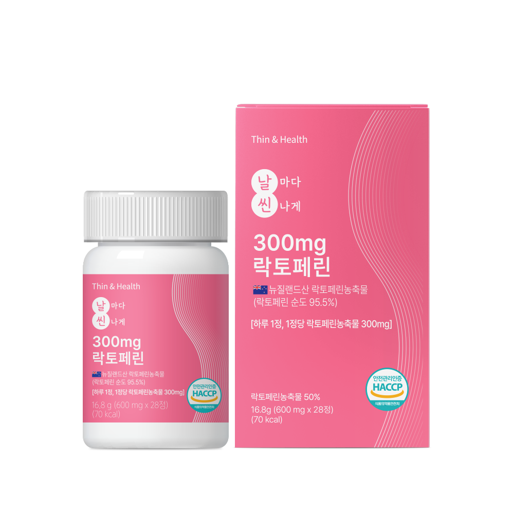 씬앤헬스 락토페린 300mg 총 8,400mg 28정, 2개 - 상세 이미지 2