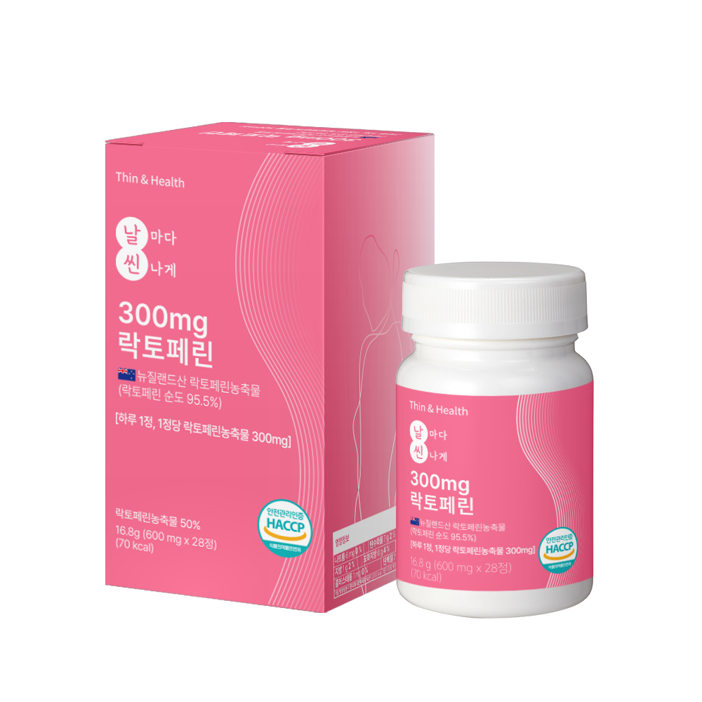 씬앤헬스 락토페린 300mg 총 8,400mg 28정, 2개 - 상세 이미지 3