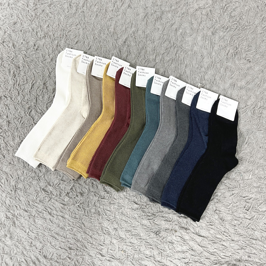 [11color] 잔골지 컬러 장목 양말 - 상세 이미지 5