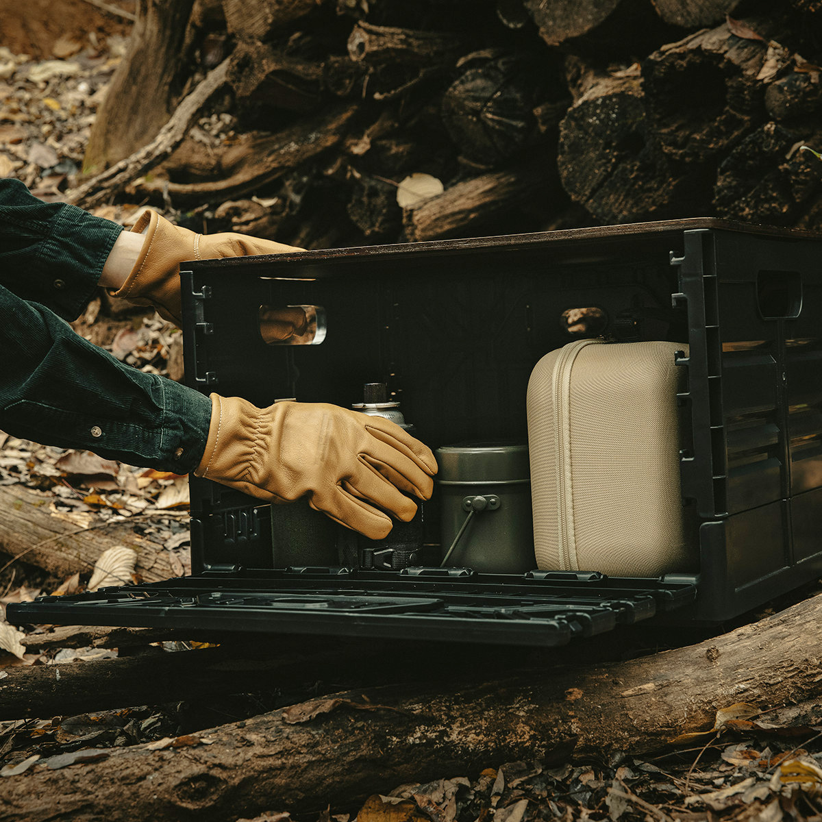 카고컨테이너 ﻿폴딩박스 그레이 캠핑용품 수납