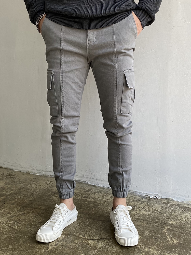 조커팬츠 테이퍼드핏 절개 카고 반밴딩 스판 조거바지 착용 후기 | 사이즈/핏 총정리 - 대표 이미지