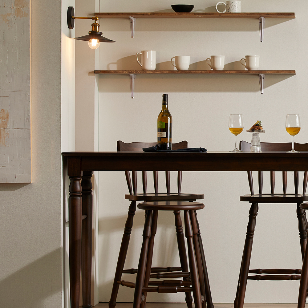 로맨틱캬바레 웨스턴 원목 바 테이블 빈티지 카페 고무나무 월넛 엔틱 1200 사이즈